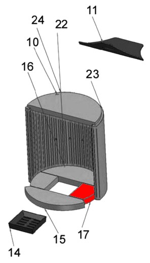 Justus Faro Bodenstein rechts Feuerraumstein