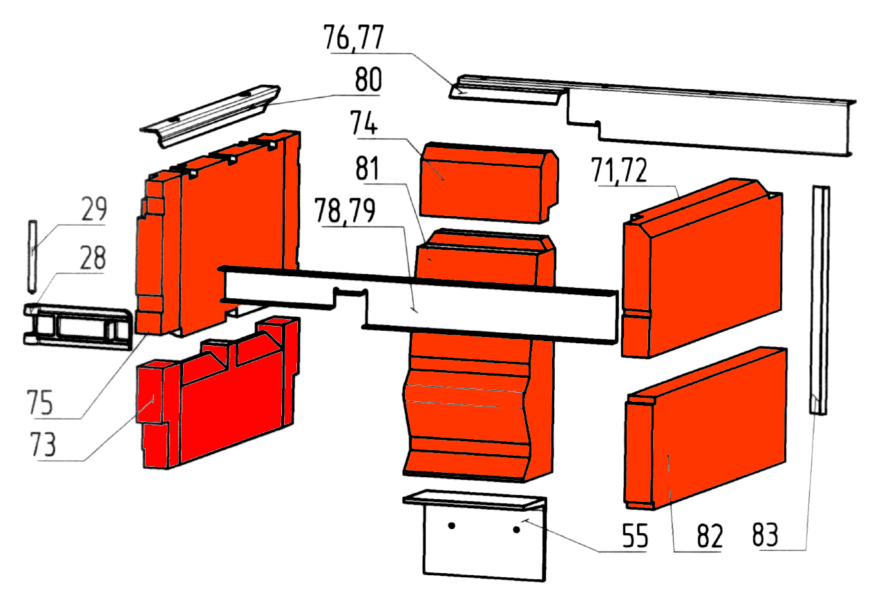 Wamsler K116 Revêtement du foyer A