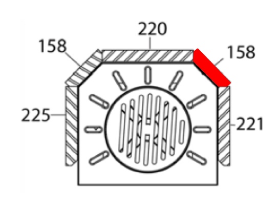 Haas+Sohn Trient 262.15 Seitenstein rechts hinten Feuerraumstein