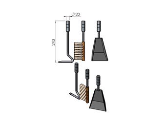 Termatech Kaminbesteck für Holzfachtür