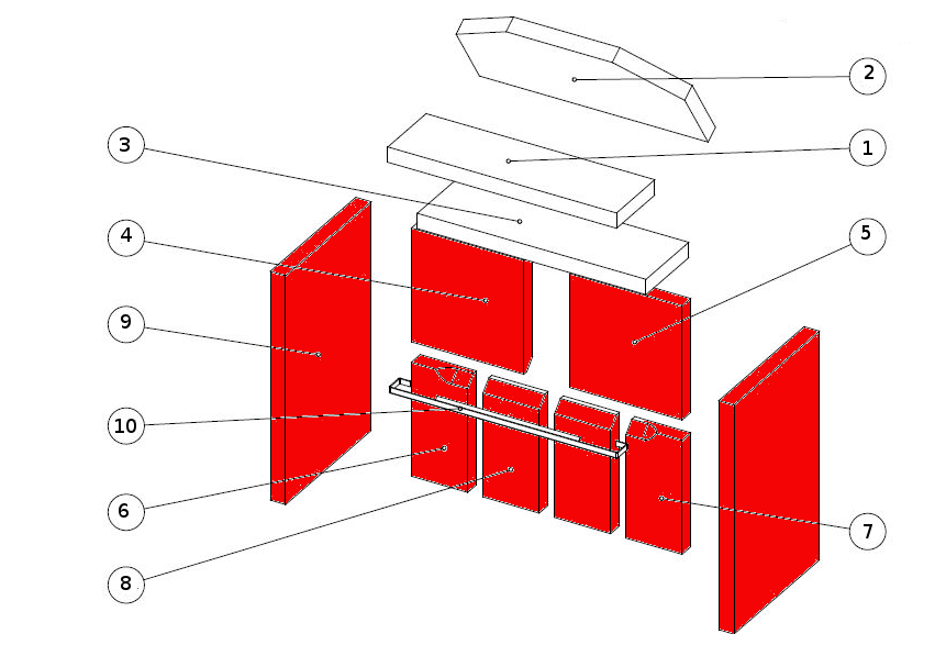 Wamsler Gea Revêtement du foyer kit