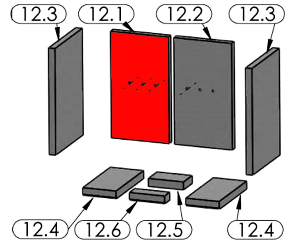 Oranier Belt Aqua Plan pierre de paroi de fond à gauche