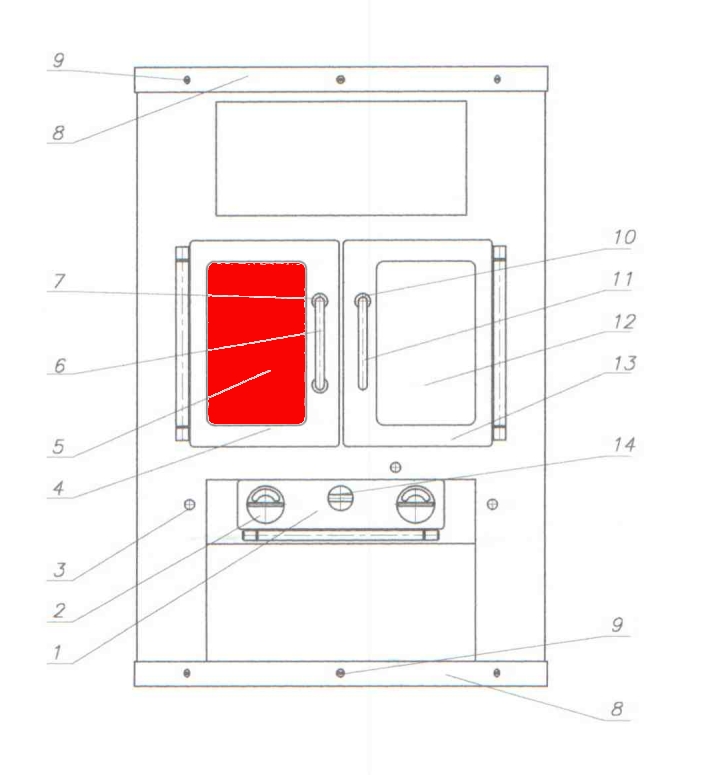 Fireplace Athen Sichtscheibe links A