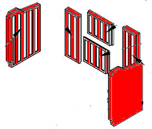 ROKOSSA RG2 Seitenstein Set B Brennraumsteine