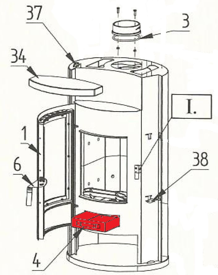 Fireplace Como Plus Aschekasten Ascheschublade