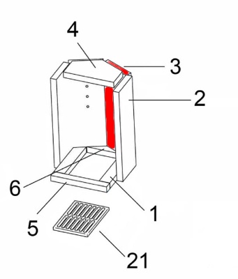 Oranier Artemis 3 Rückwandstein rechts Vermiculitestein