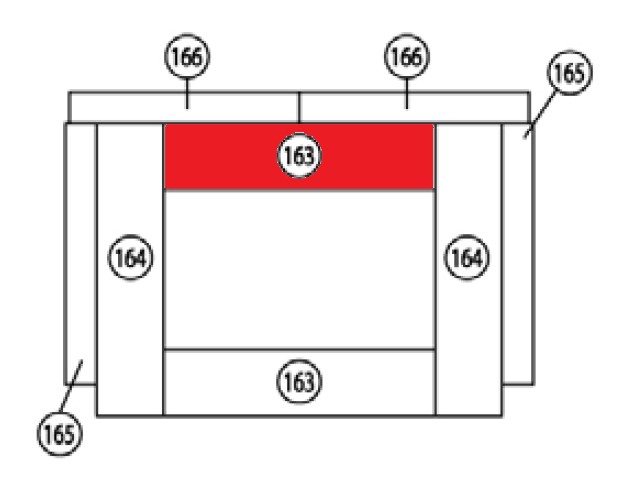 Haas+Sohn Vaasa 1 274.15 Bodenstein hinten Feuerraumstein