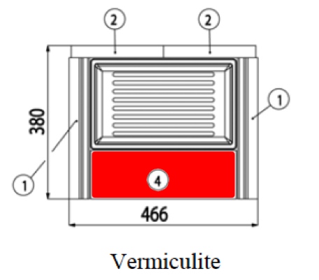 Haas+Sohn Cers 469.17 pierre de la chambre de combustion à l’avant