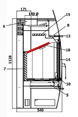 Haas+Sohn Falun 205.15 Déflecteur en bas pierre déflecteur de fumée