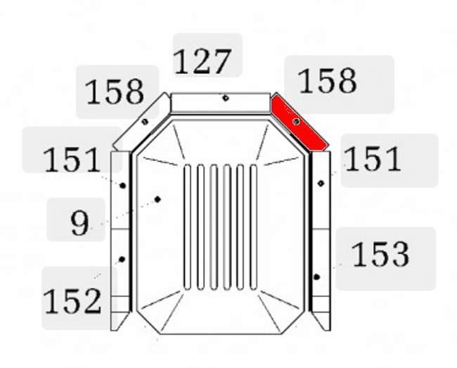 Haas+Sohn Verona 263.15 Rückwandstein rechts Feuerraumstein