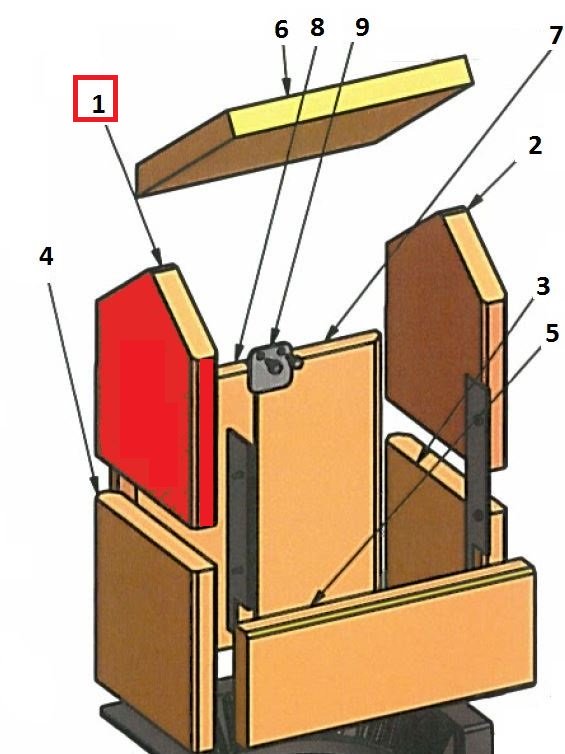 Koppe K 75 Seitenstein links oben Feuerraumstein