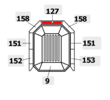 Haas+Sohn Siena 277.15 Pierre de paroi de fond au milieu pierre de la chambre de combustion