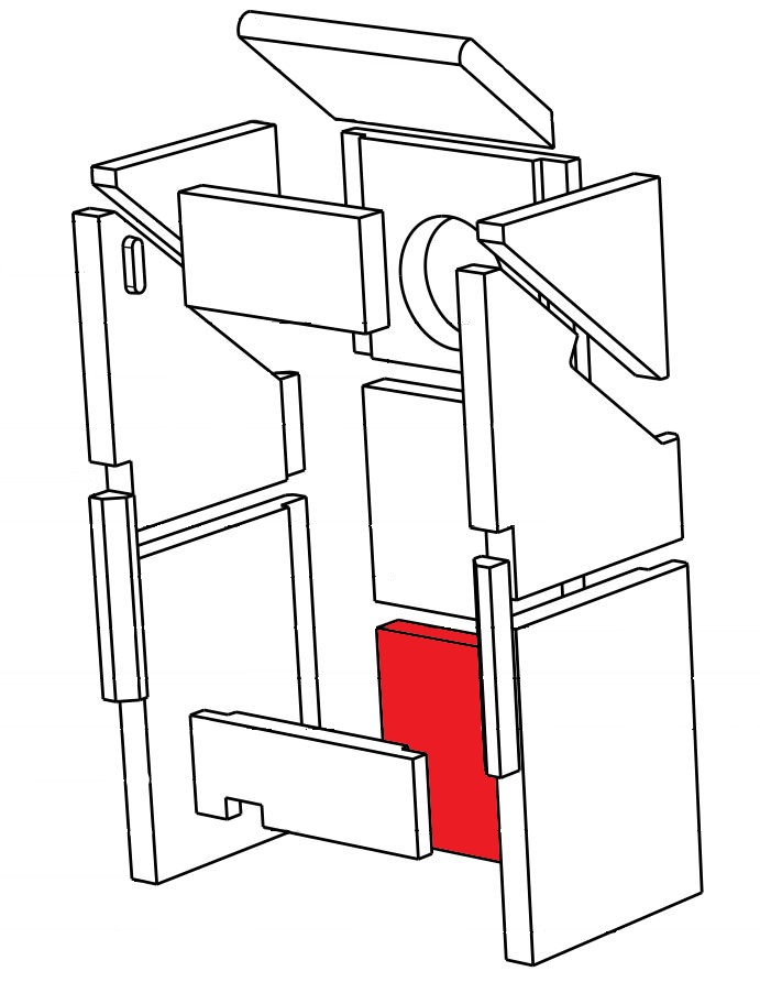 Thorma Bozen Rückwandstein unten Schamottestein