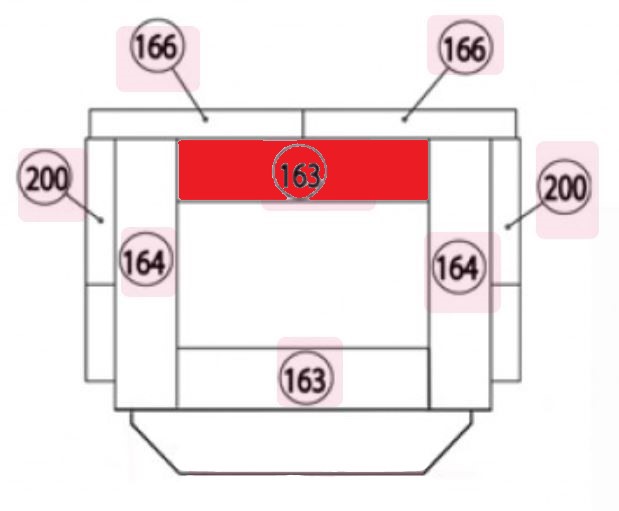 Haas+Sohn Tonstad 303.15 Bodenstein hinten Feuerraumstein