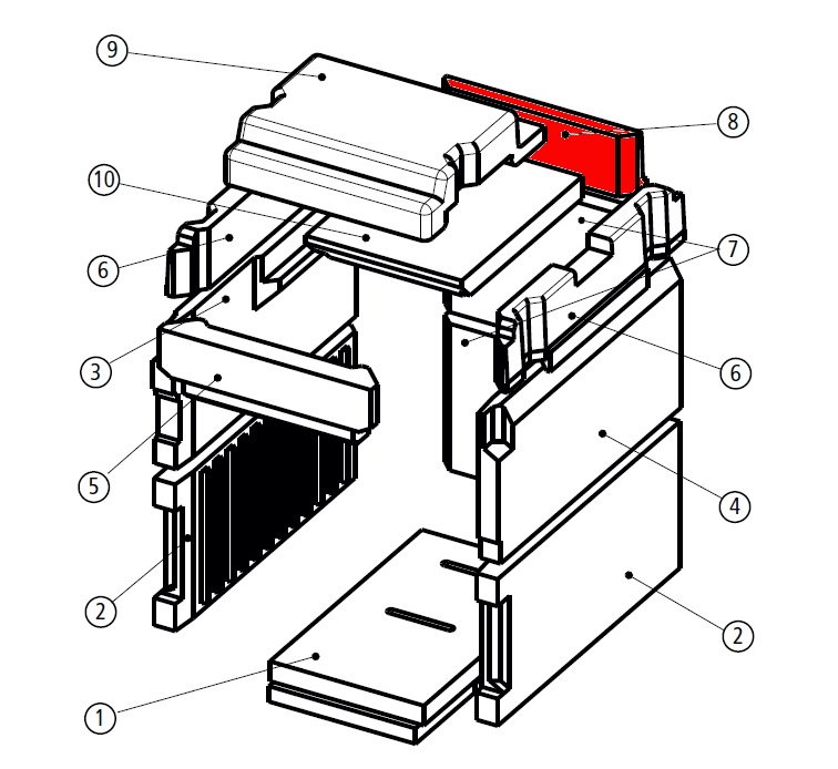 Leda Rubin K18 Abschirmung hinten Schamottestein