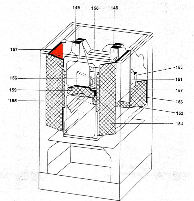 Wamsler K150 Isolierstein links für Seitenblech Feuerraumstein